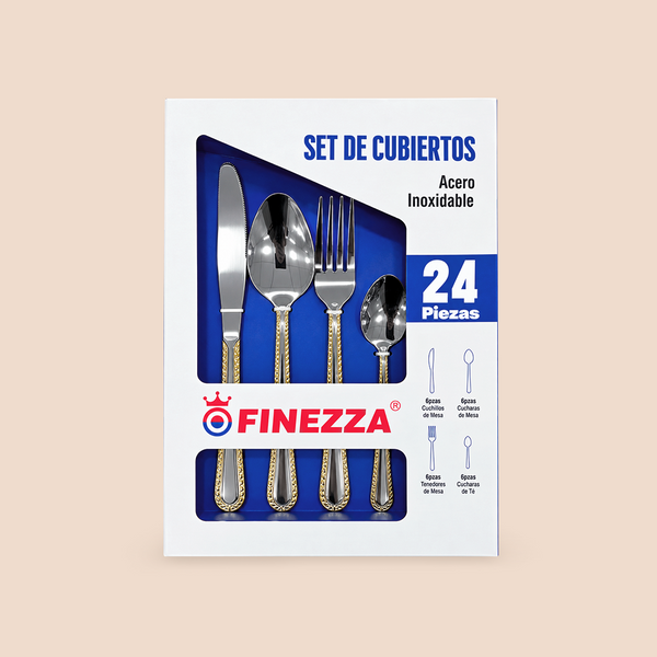 Cubierto de mesa en acero 24 Pzas (MK-Y20594)